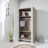 Nursery Wardrobe with Shelves in White and Oak - Modena - Tutti Bambini