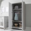 Nursery Wardrobe with Shelves in Grey and Oak - Modena - Tutti Bambini