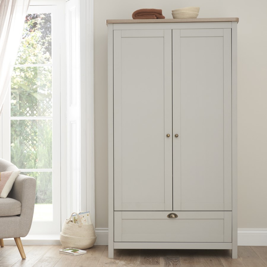 Tutti Bambini Verona Wardrobe in Dove Grey and Oak