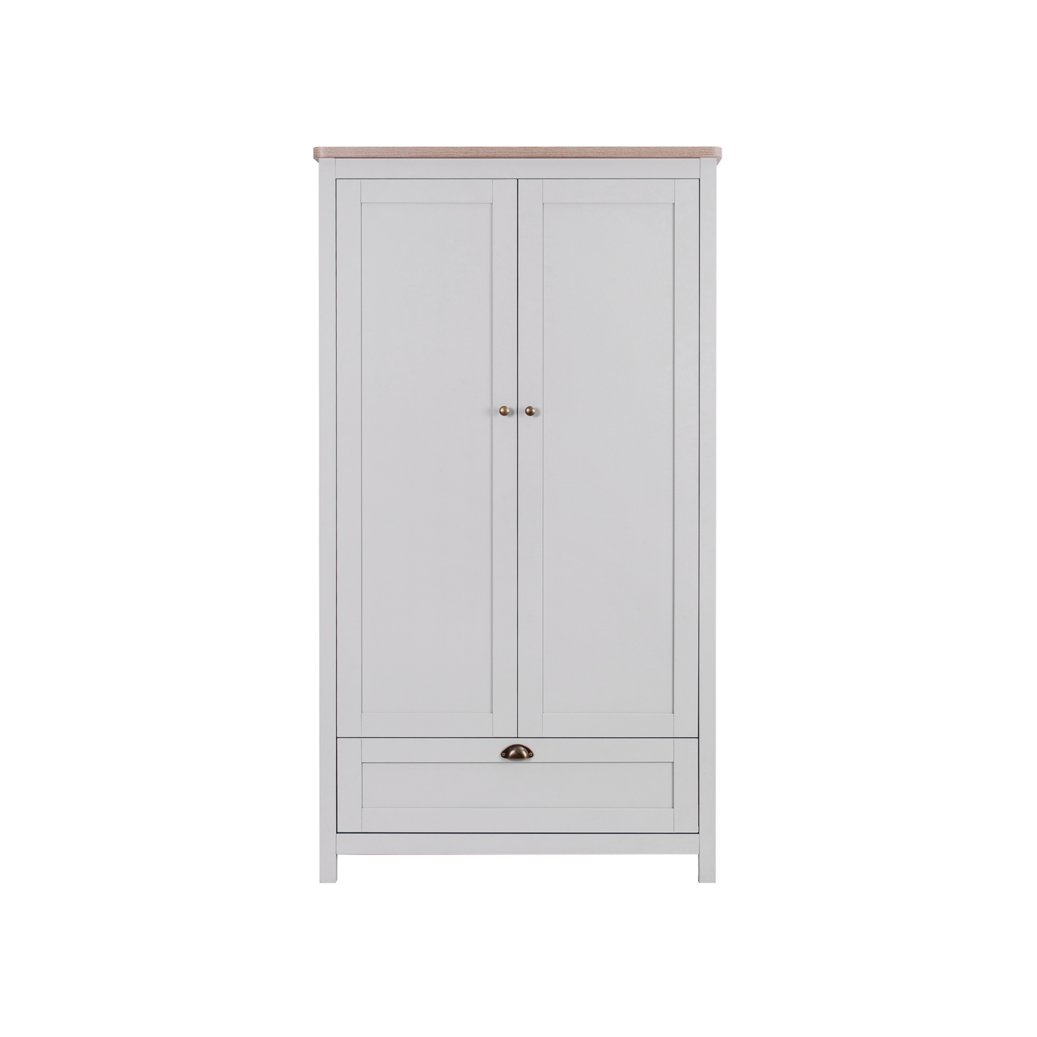 Tutti Bambini Verona Wardrobe in Dove Grey and Oak - Furniture123