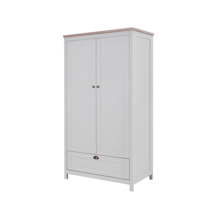 Tutti Bambini Verona Wardrobe in Dove Grey and Oak