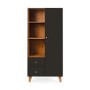 Nursery Wardrobe with Drawers and Shelves in Grey - Como - Tutti Bambini