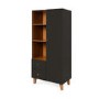 Nursery Wardrobe with Drawers and Shelves in Grey - Como - Tutti Bambini