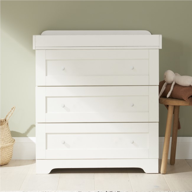Tutti Bambini Rio White Changing Unit with 3 Drawers 
