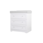 Tutti Bambini Rio White and Grey Changing Unit with 3 Drawers 