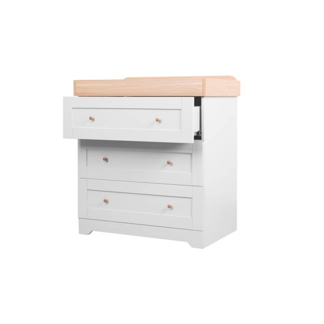 Changing Table with Drawers in Grey and Oak - Rio - Tutti Bambini