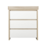 Tutti Bambini Modena White and Oak Changing Unit with 3 Drawers 