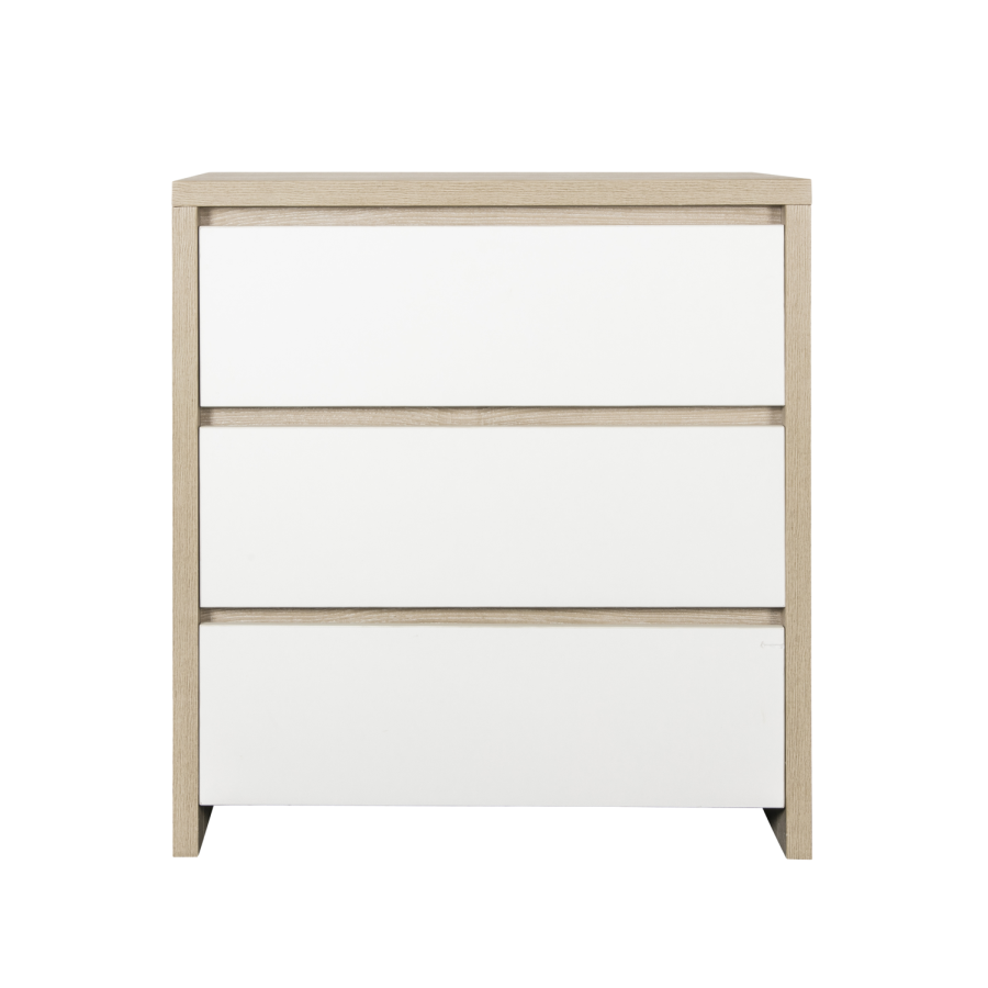 Tutti Bambini Modena White and Oak Changing Unit with 3 Drawers 