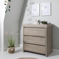 Changing Table with Drawers in Oak - Modena - Tutti Bambini