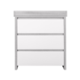 Changing Table with Drawers in White and Oak - Modena - Tutti Bambini