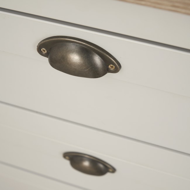 Changing Table with Drawers in White and Oak - Verona - Tutti Bambini