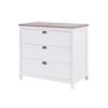 Changing Table with Drawers in White and Oak - Verona - Tutti Bambini