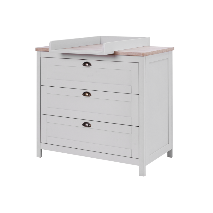 Tutti Bambini Verona Changing Unit in Dove Grey and Oak