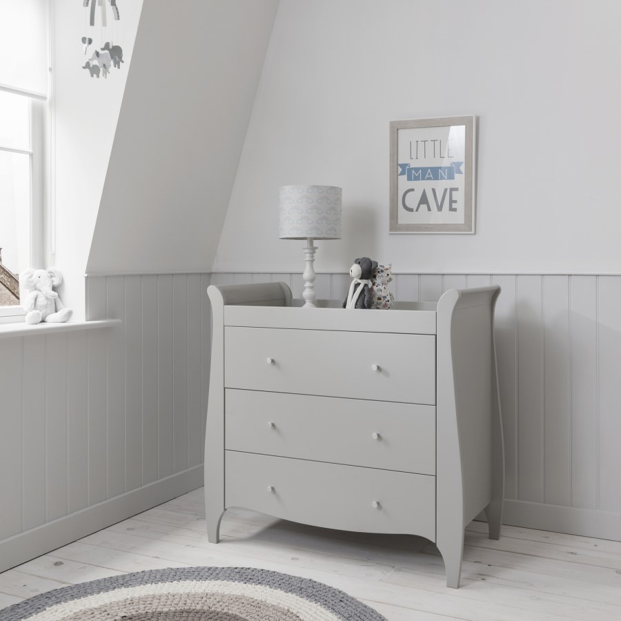 Tutti Bambini Roma  Grey Changing Unit with 3 Drawers 