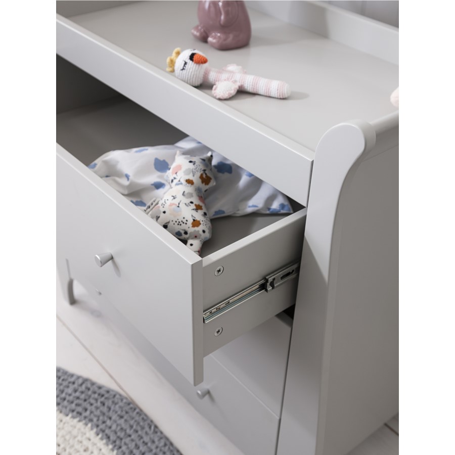 Tutti Bambini Roma  Grey Changing Unit with 3 Drawers 