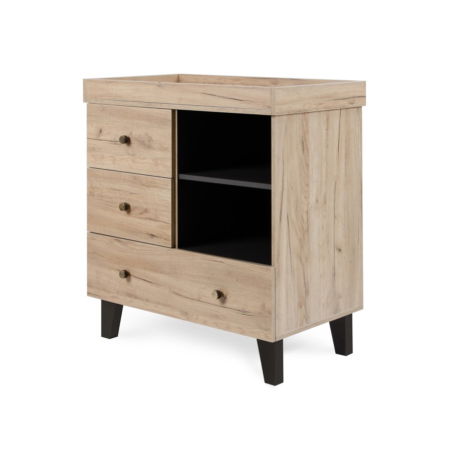 Tutti Bambini Como Chest Changer - Distressed Oak / Slate Grey