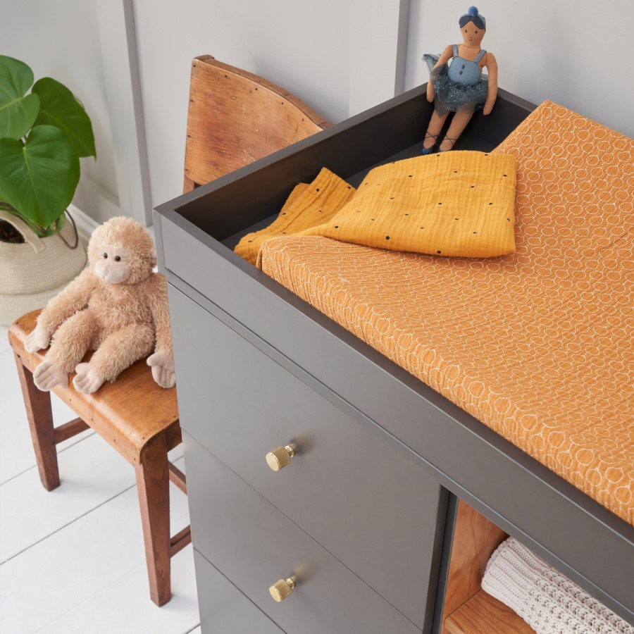 Tutti Bambini Como Chest Changer - Slate Grey / Rosewood