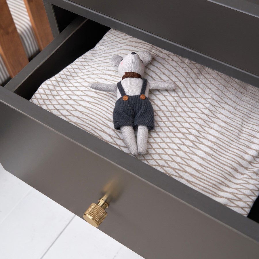 Tutti Bambini Como Chest Changer - Slate Grey / Rosewood