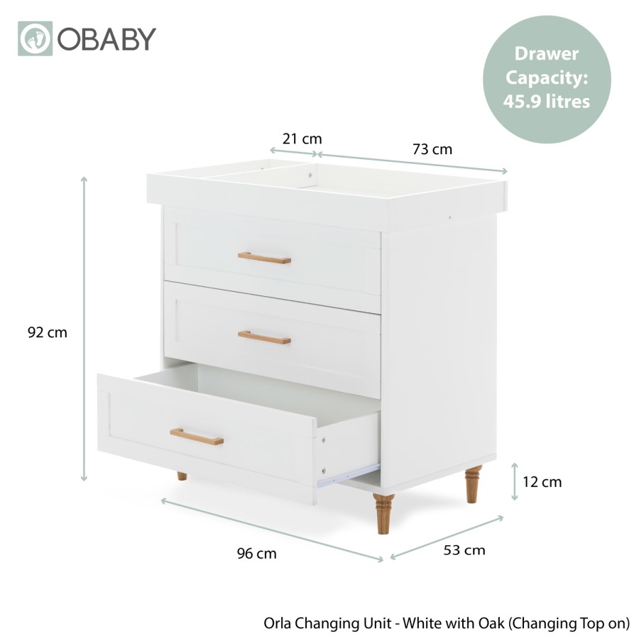 Orla White with Natural Two Piece Room Set - Obaby