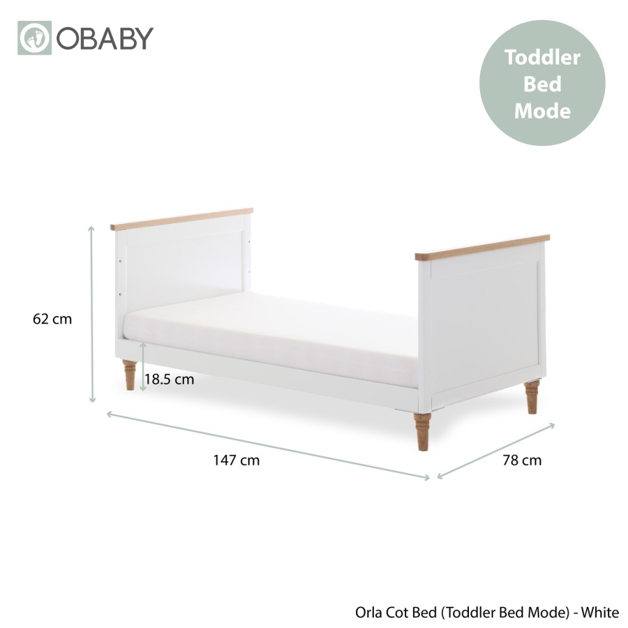 Orla White with Natural Two Piece Room Set - Obaby