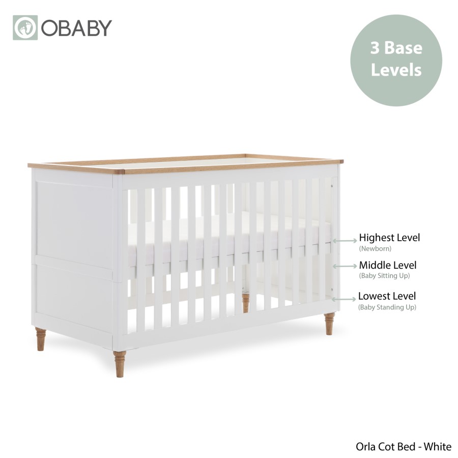 Orla White with Natural Two Piece Room Set - Obaby
