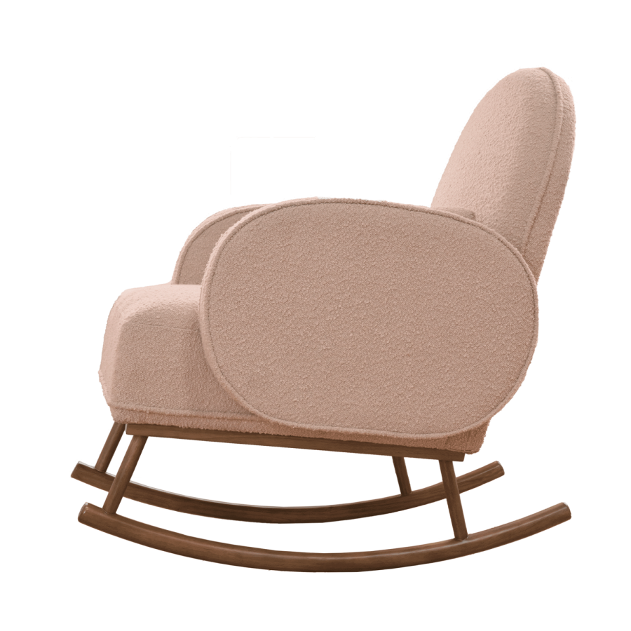 Micah Rocking Chair & Footstool in Pink - Tutti Bambini
