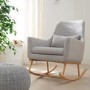 Grey Rocking Nursery Chair with Pouffe - Oscar - Tutti Bambini