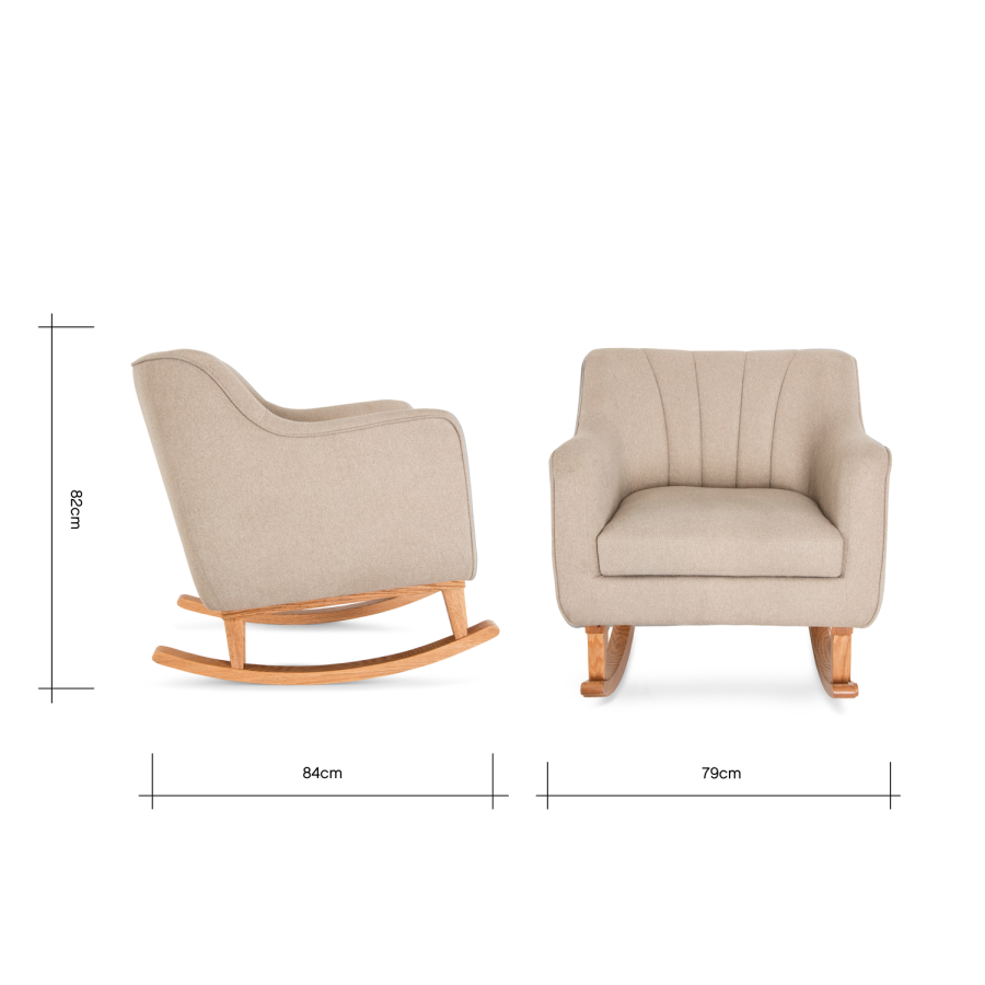 Beige Rocking Nursery Chair - Noah - Tutti Bambini