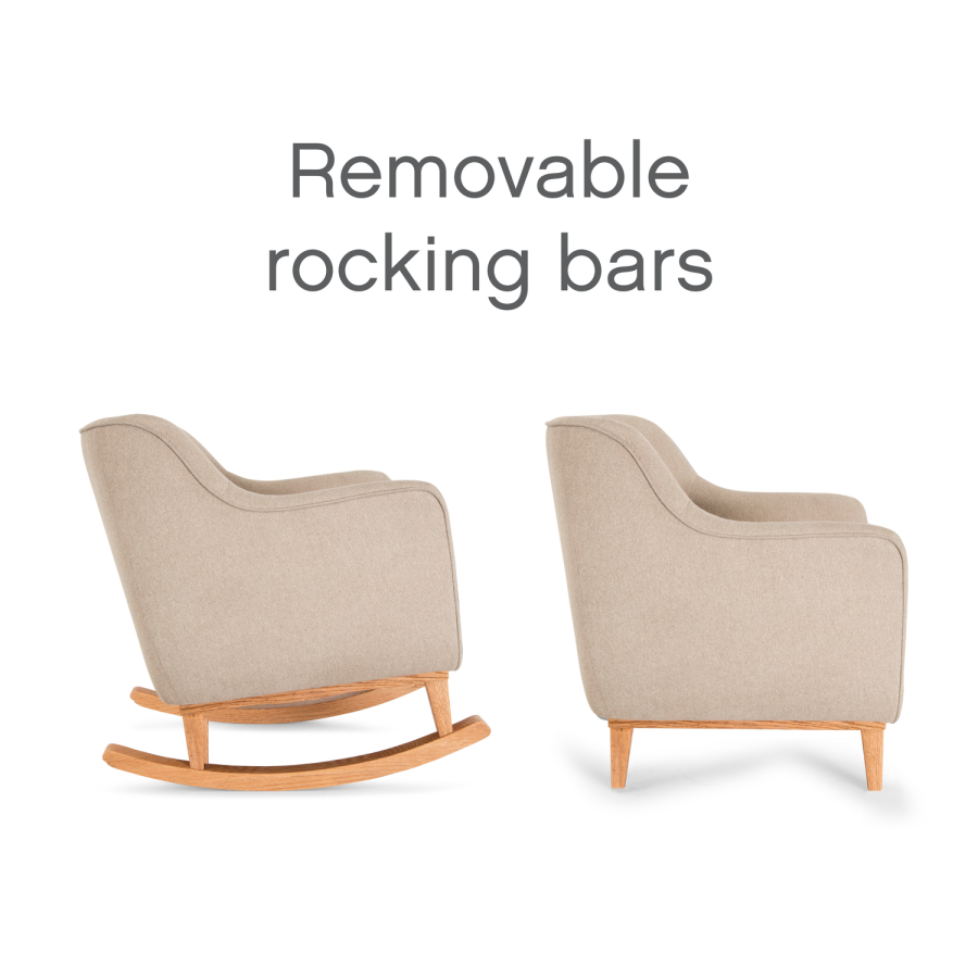 Beige Rocking Nursery Chair - Noah - Tutti Bambini