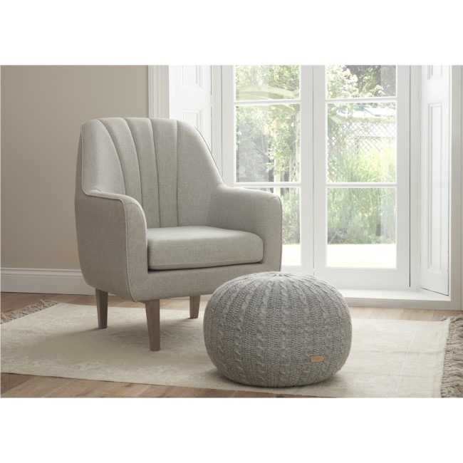 Grey Rocking Nursery Chair with Pouffe - Noah - Tutti Bambini