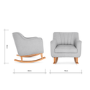 Grey Rocking Nursery Chair - Noah - Tutti Bambini