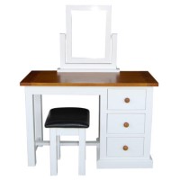 GRADE A1 - Wilkinson Furniture Cherbourg Solid Pine Dressing Table Mirror and Stool