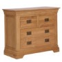 GRADE A3 - Loire Oak Farmhouse 2+2 Drawer Chest