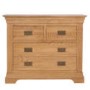GRADE A3 - Loire Oak Farmhouse 2+2 Drawer Chest