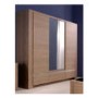 GRADE A3 -Parisot Shadow 4 Door Wardrobe in Ash Oak-finish