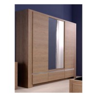 GRADE A3 -Parisot Shadow 4 Door Wardrobe in Ash Oak-finish