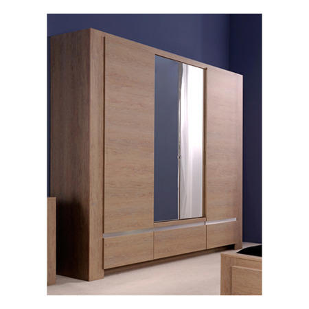 GRADE A3 -Parisot Shadow 4 Door Wardrobe in Ash Oak-finish