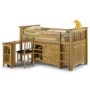 GRADE A2 - Light cosmetic damage - Julian Bowen Barcelona Solid Pine Midsleeper Bed with Right Hand Facing Ladder
