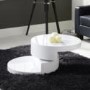 GRADE A1 -Tiffany High Gloss White Round Rotating Top Coffee Table