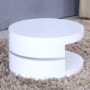 GRADE A1 -Tiffany High Gloss White Round Rotating Top Coffee Table