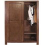 GRADE A2 - Vineyard Dark Oak Large Sliding Door Wardrobe 