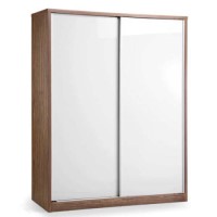 Clearance - Milan High Gloss 2 Door Sliding Wardrobe - Minor Cosmetic Damage