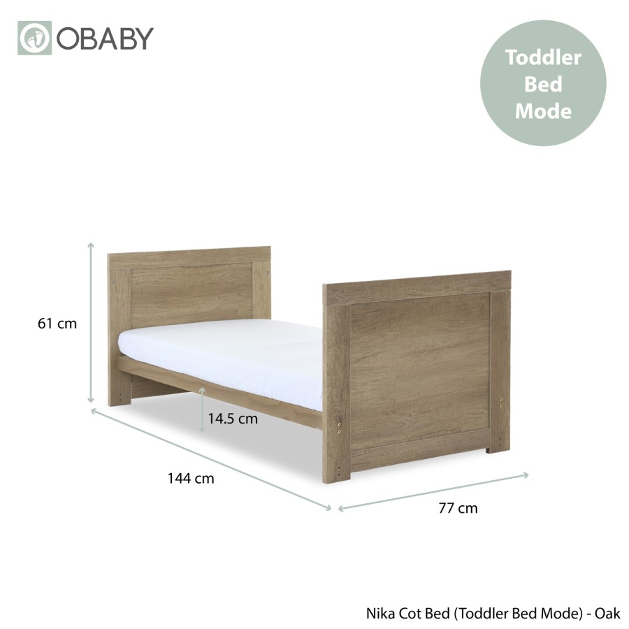 Nika Oak Three Piece Room Set - Obaby