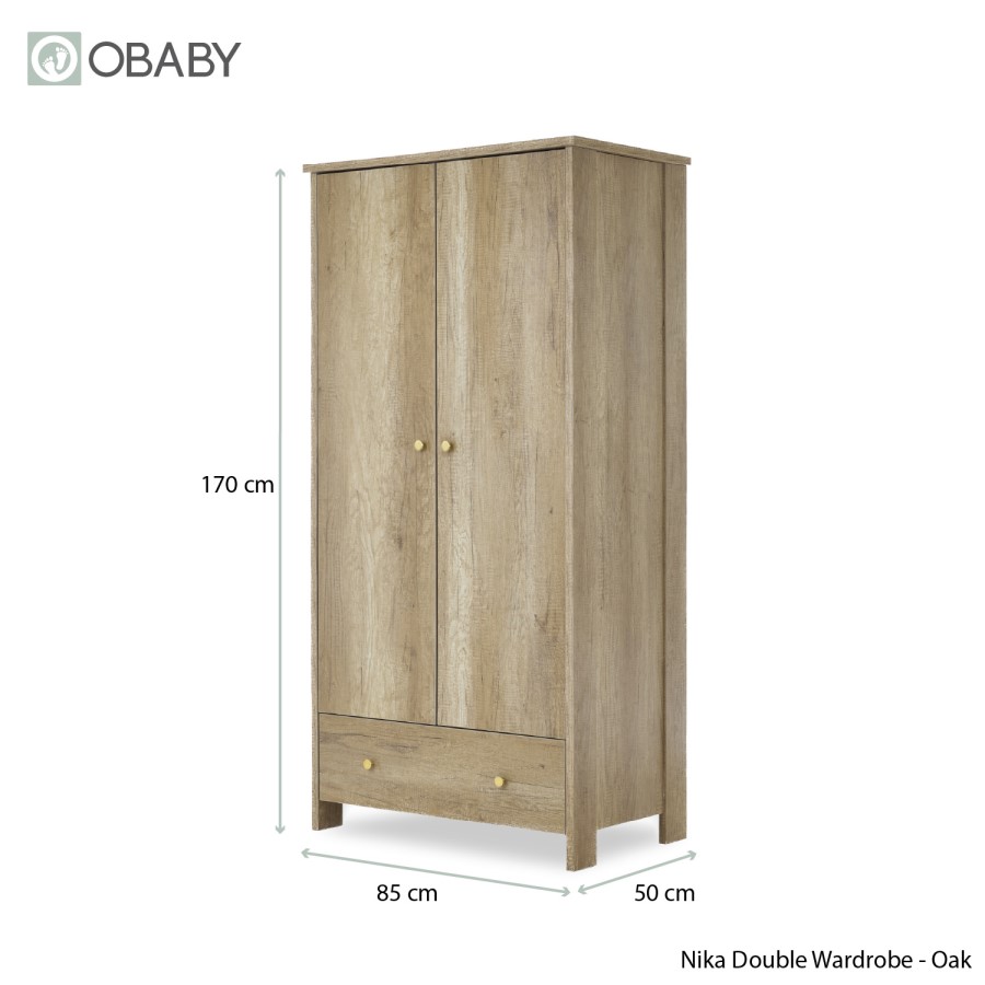 Nika Oak Three Piece Room Set - Obaby