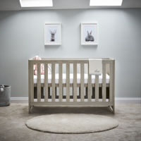 Nika Grey Wash Convertible Cot Bed - Obaby