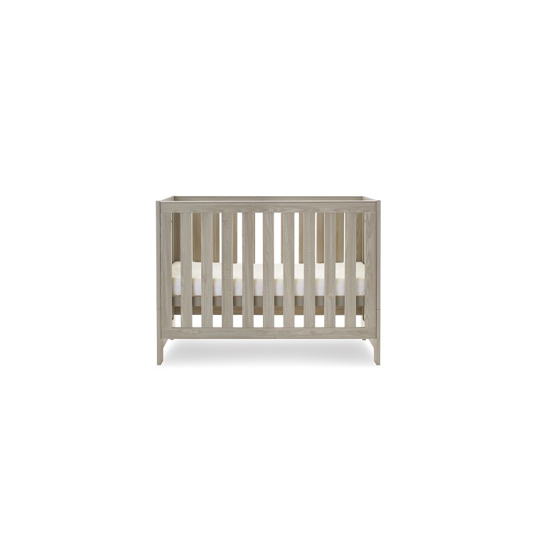 Nika Grey Wash Convertible Cot Bed - Obaby