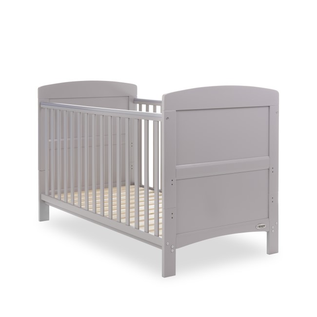 Grace Grey Convertible Cot Bed with Teething Rail -  Obaby