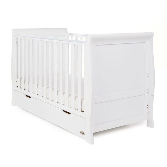 Stamford White Sleigh 2-Piece Nursery Furniture Set - Stamford Obaby