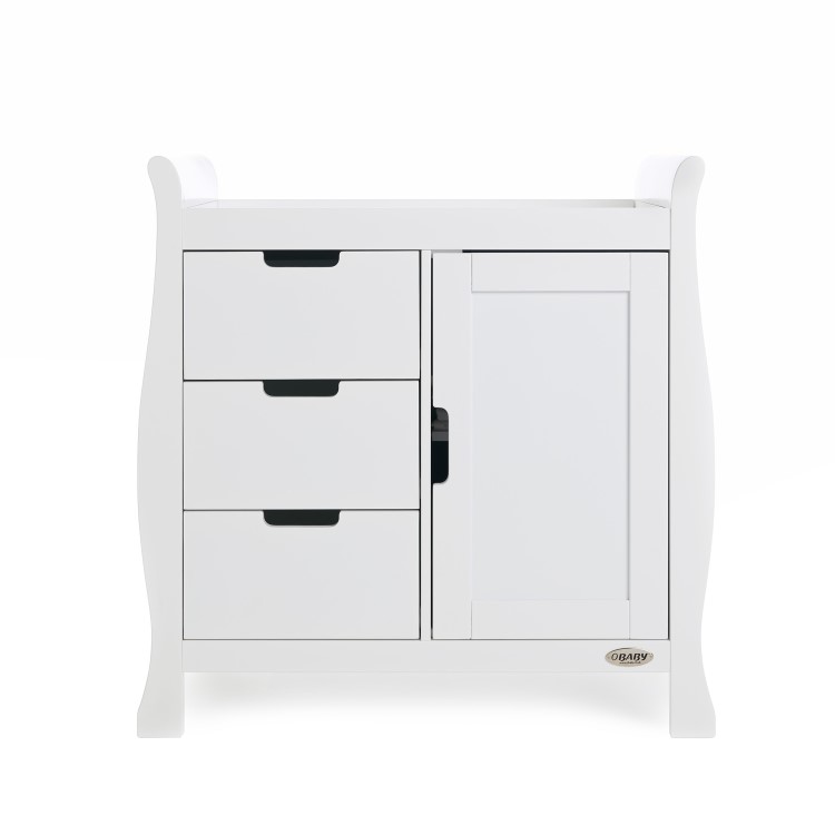 Stamford White Sleigh 2-Piece Nursery Furniture Set - Stamford Obaby