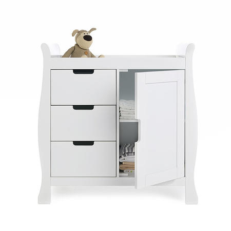 Stamford White Sleigh 2-Piece Nursery Furniture Set - Stamford Obaby